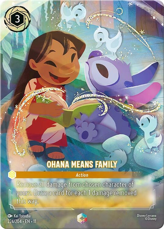 Image for Ohana Means Family (Enchanted) (224/204) [Winterspell] (Holofoil) - Disney Lorcana