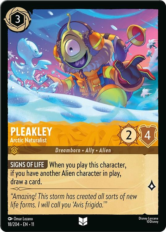 Image for Pleakley - Arctic Naturalist (18/204) [Winterspell] (Cold Foil) - Disney Lorcana