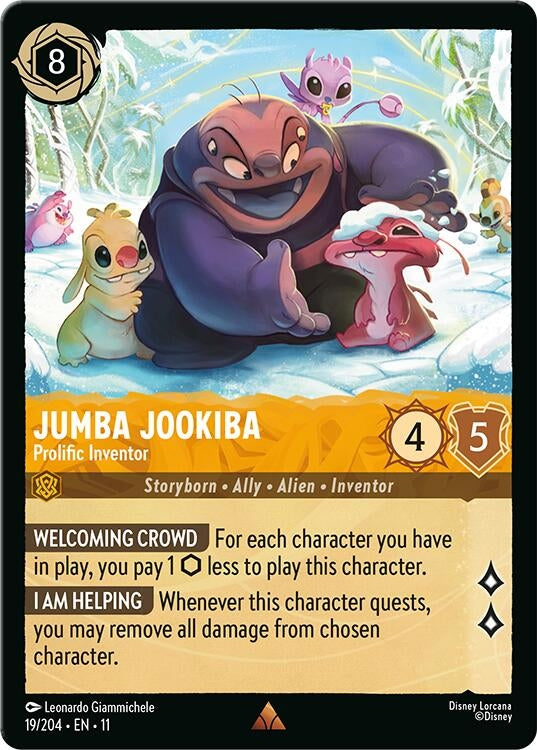 Image for Jumba Jookiba - Prolific Inventor (19/204) [Winterspell] (Cold Foil) - Disney Lorcana