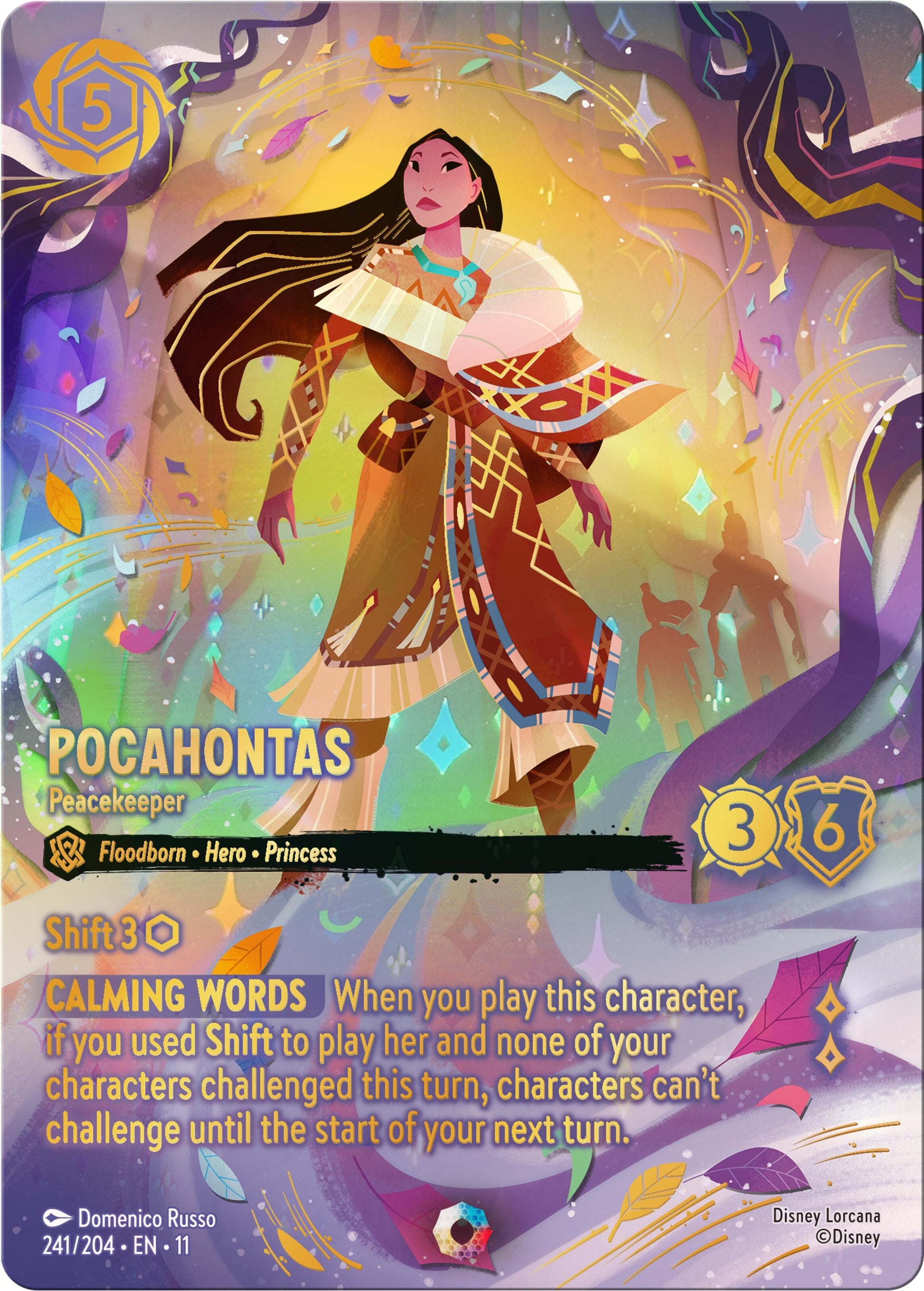 Image for Pocahontas - Peacekeeper (Iconic) (241/204) [Winterspell] (Holofoil) - Disney Lorcana