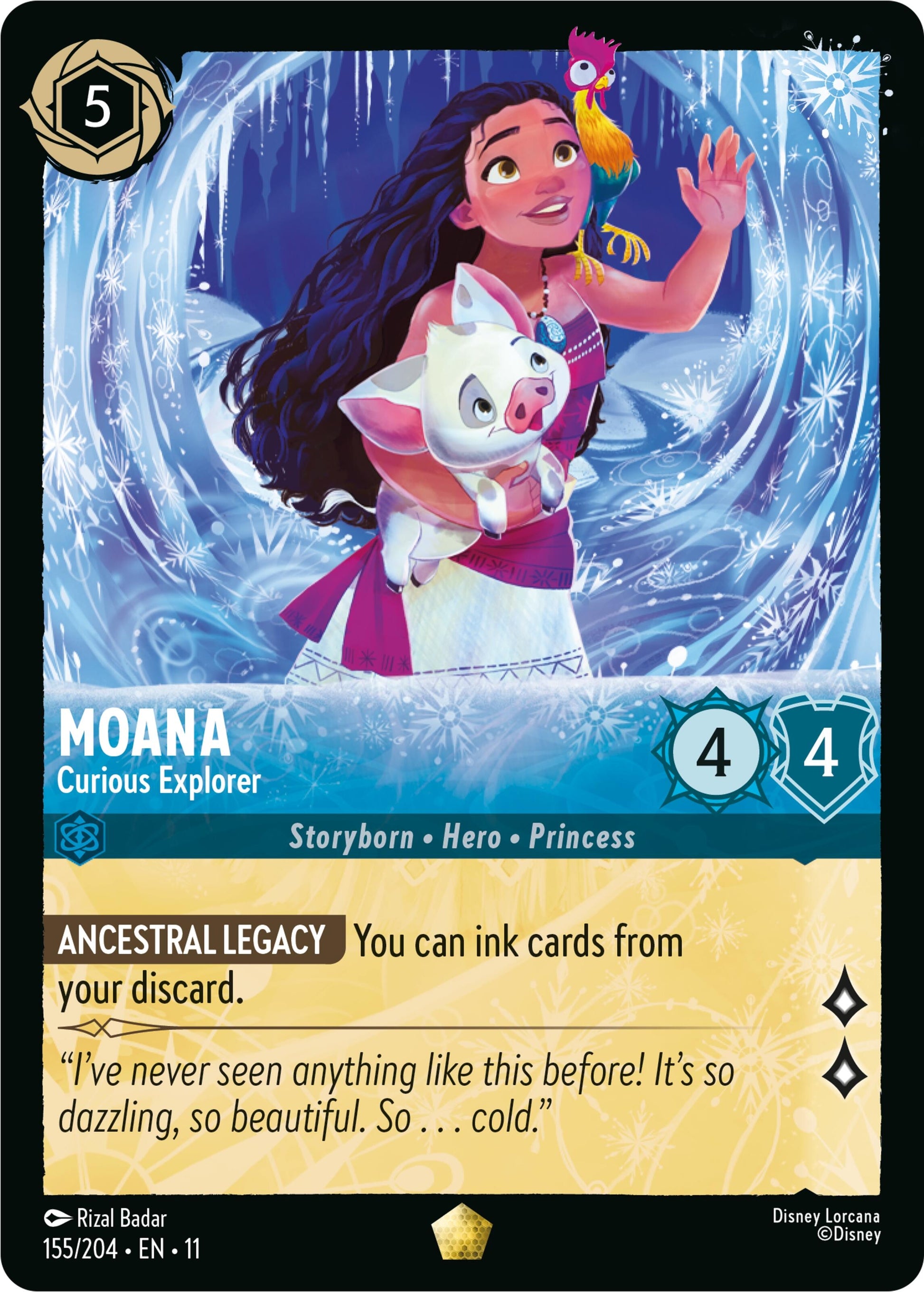 Image for Moana - Curious Explorer (155/204) [Winterspell] - Disney Lorcana