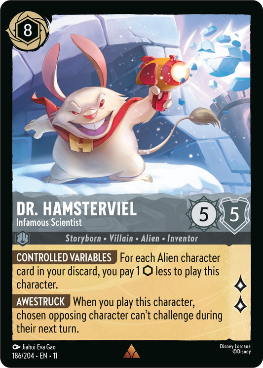 Image for Dr. Hamsterviel - Infamous Scientist (186/204) [Winterspell] (Cold Foil) - Disney Lorcana
