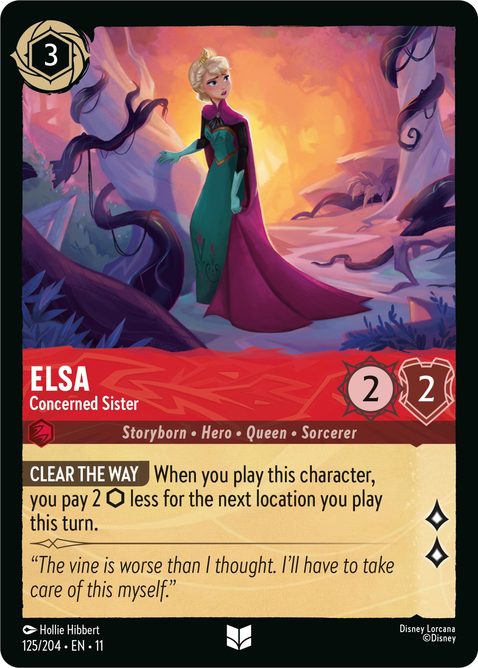 Image for Elsa - Concerned Sister (125/204) [Winterspell] (Cold Foil) - Disney Lorcana