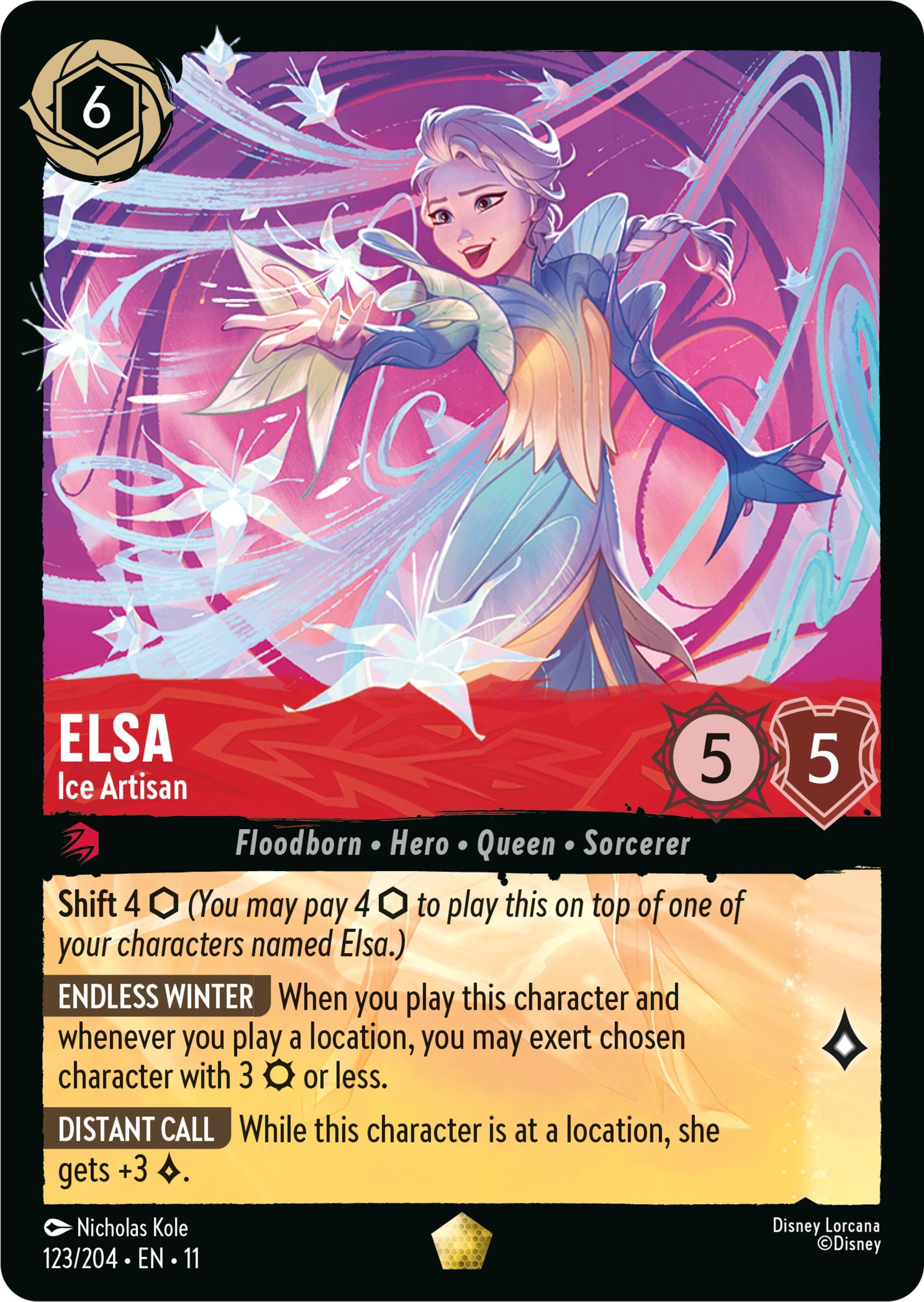 Image for Elsa - Ice Artisan (123/204) [Winterspell] (Cold Foil) - Disney Lorcana