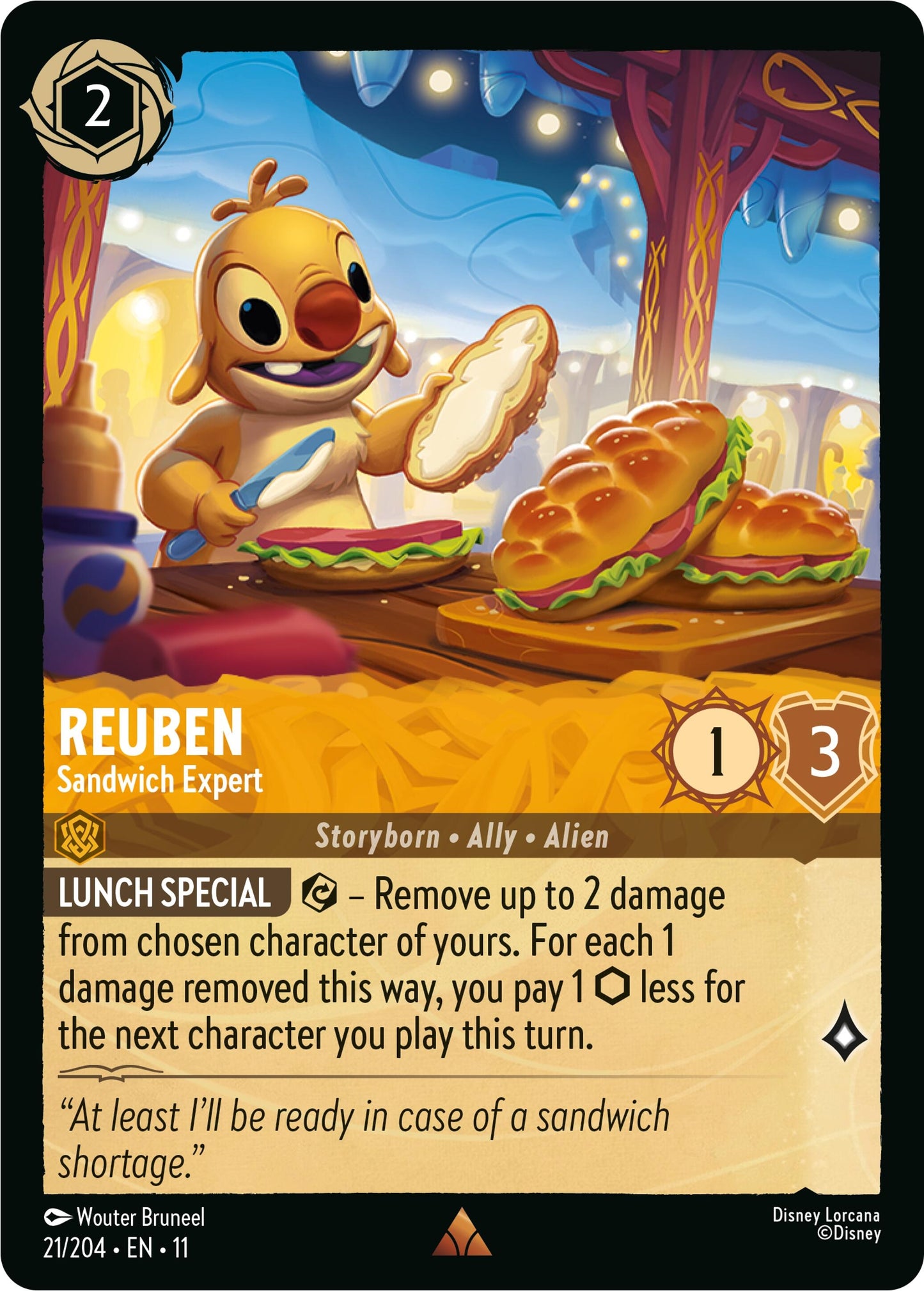 Image for Reuben - Sandwich Expert (21/204) [Winterspell] (Cold Foil) - Disney Lorcana