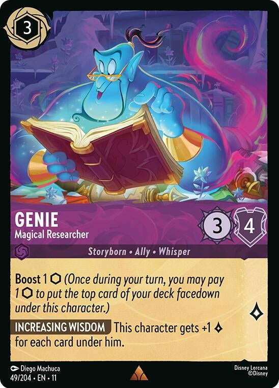 Image for Genie - Magical Researcher (49/204) [Winterspell] (Cold Foil) - Disney Lorcana