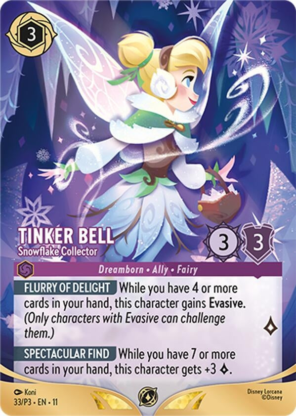 Image for Tinker Bell - Snowflake Collector (Store Championship Participant) (33) [Disney Lorcana Promo Cards] - Disney Lorcana