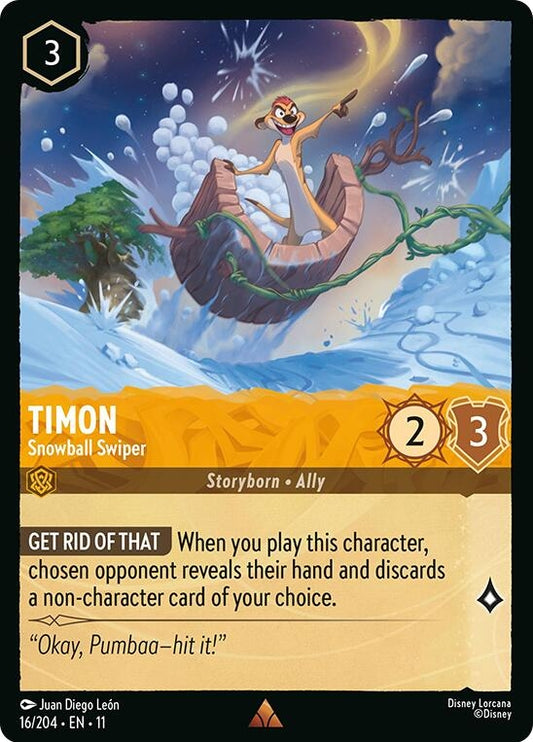 Image for Timon - Snowball Swiper (16/204) [Winterspell] (Cold Foil) - Disney Lorcana
