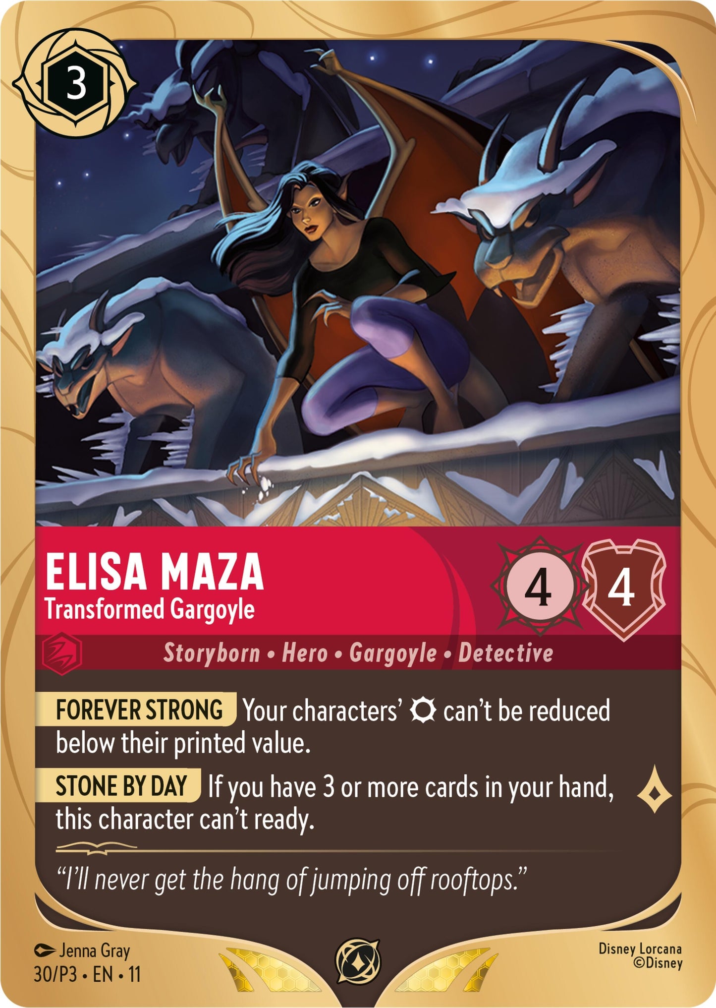 Image for Elisa Maza - Transformed Gargoyle (30) [Disney Lorcana Promo Cards] (Holofoil) - Disney Lorcana
