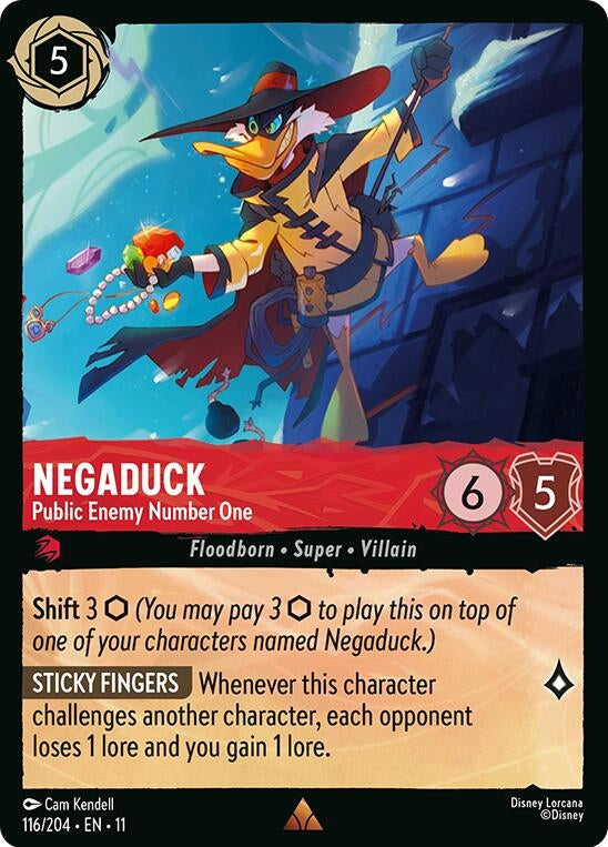 Image for Negaduck - Public Enemy Number One (116/204) [Winterspell] (Cold Foil) - Disney Lorcana