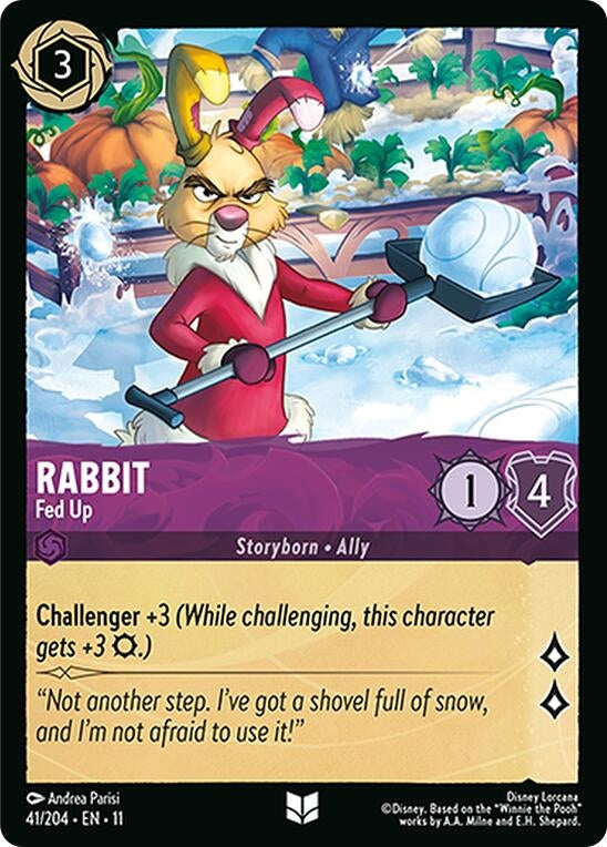 Image for Rabbit - Fed Up (41/204) [Winterspell] (Cold Foil) - Disney Lorcana