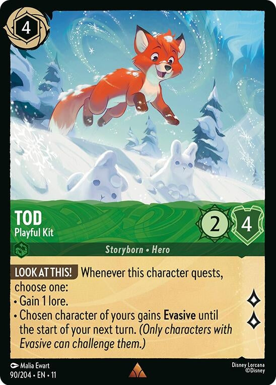 Image for Tod - Playful Kit (90/204) [Winterspell] - Disney Lorcana
