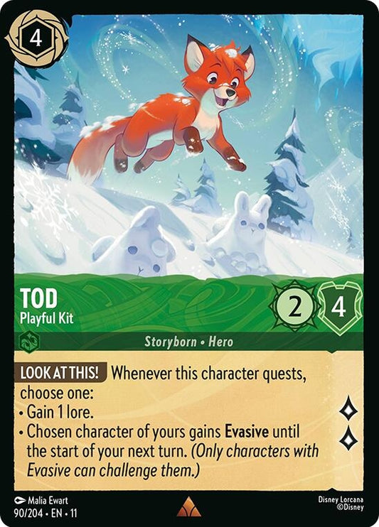 Image for Tod - Playful Kit (90/204) [Winterspell] (Cold Foil) - Disney Lorcana