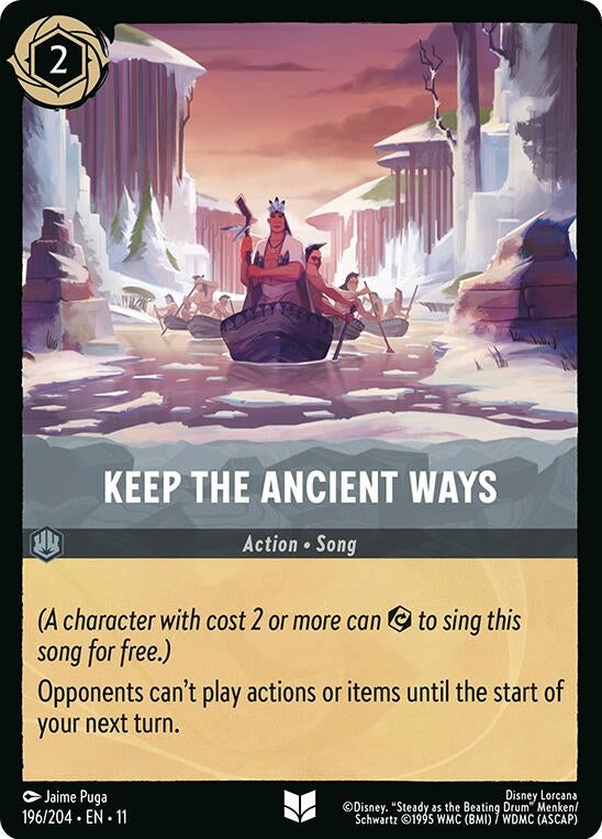 Image for Keep the Ancient Ways (196/204) [Winterspell] (Cold Foil) - Disney Lorcana