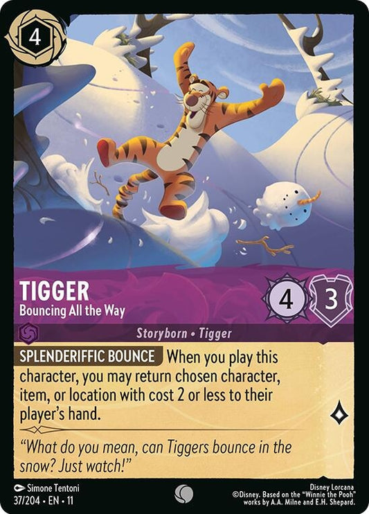 Image for Tigger - Bouncing All the Way (37/204) [Winterspell] (Cold Foil) - Disney Lorcana