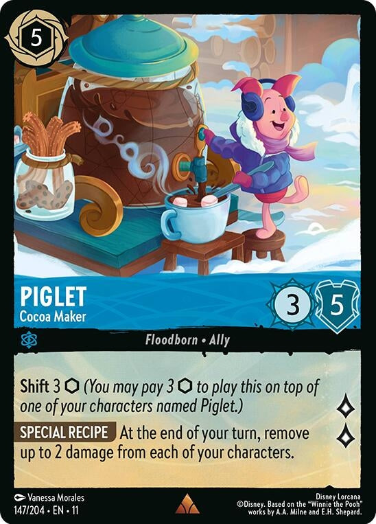 Image for Piglet - Cocoa Maker (147/204) [Winterspell] - Disney Lorcana