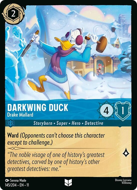 Image for Darkwing Duck - Drake Mallard (145/204) [Winterspell] (Cold Foil) - Disney Lorcana