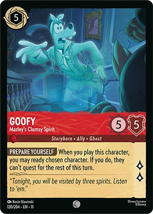 Image for Goofy - Marley's Clumsy Spirit (120/204) [Winterspell] (Cold Foil) - Disney Lorcana