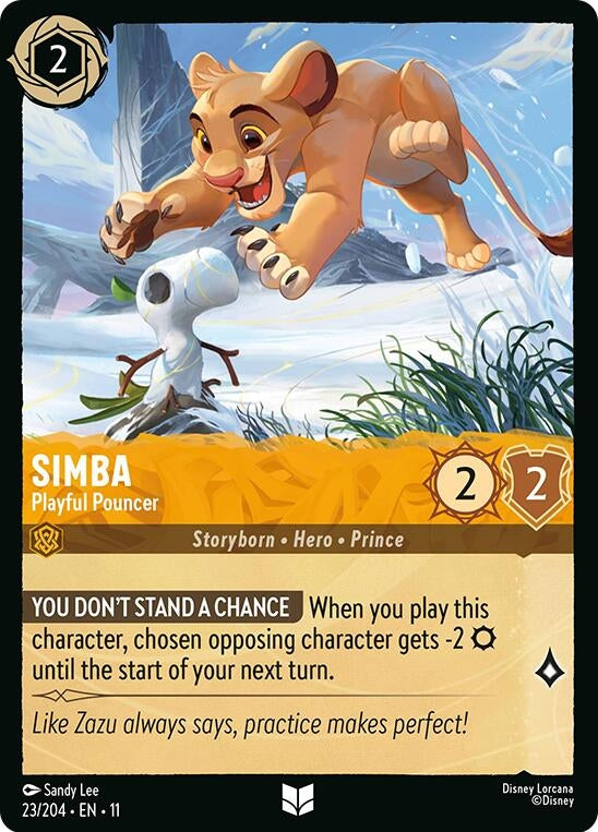 Image for Simba - Playful Pouncer (23/204) [Winterspell] (Cold Foil) - Disney Lorcana