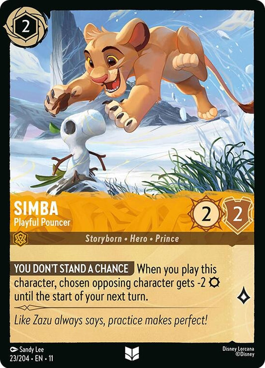 Image for Simba - Playful Pouncer (23/204) [Winterspell] (Cold Foil) - Disney Lorcana