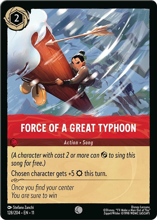 Image for Force of a Great Typhoon (128/204) [Winterspell] (Cold Foil) - Disney Lorcana