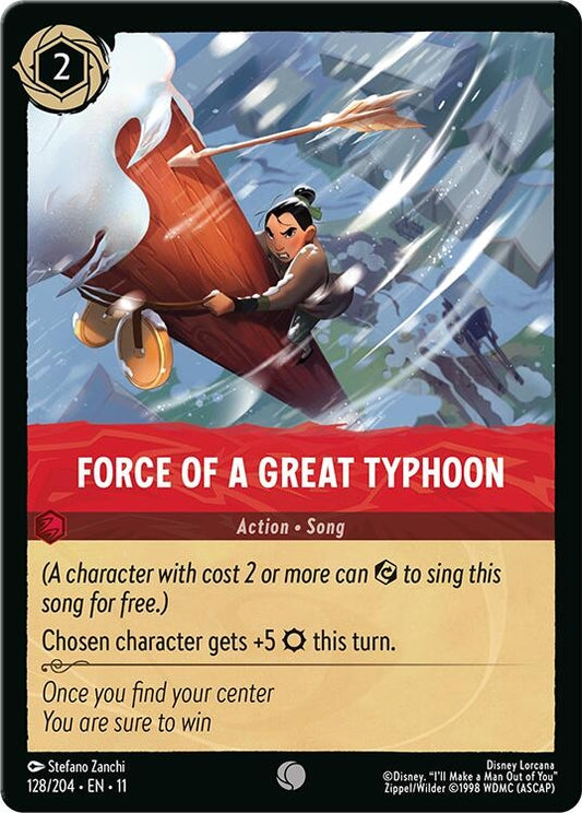 Image for Force of a Great Typhoon (128/204) [Winterspell] (Cold Foil) - Disney Lorcana