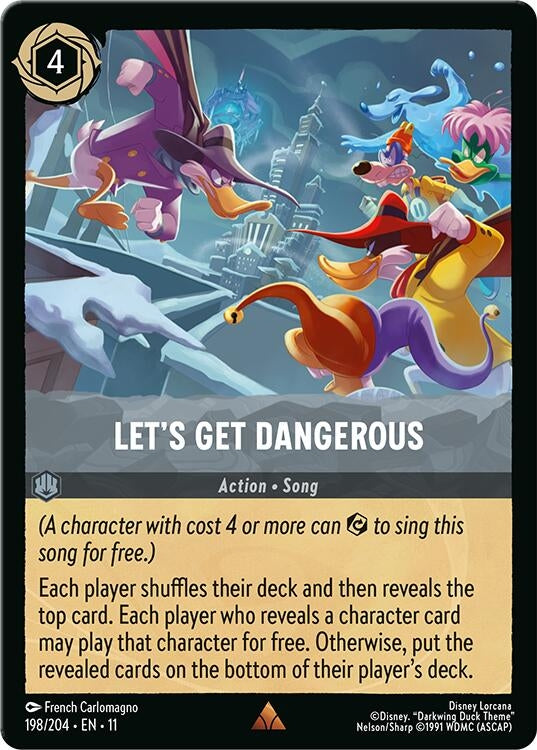 Image for Let's Get Dangerous (198/204) [Winterspell] (Cold Foil) - Disney Lorcana