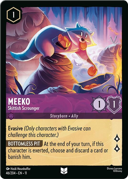 Image for Meeko - Skittish Scrounger (46/204) [Winterspell] (Cold Foil) - Disney Lorcana