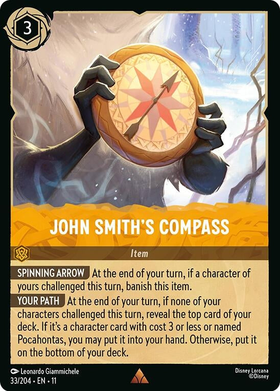 Image for John Smith's Compass (33/204) [Winterspell] (Cold Foil) - Disney Lorcana