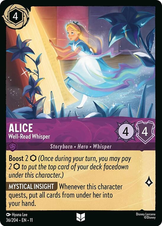 Image for Alice - Well-Read Whisper (36/204) [Winterspell] (Cold Foil) - Disney Lorcana