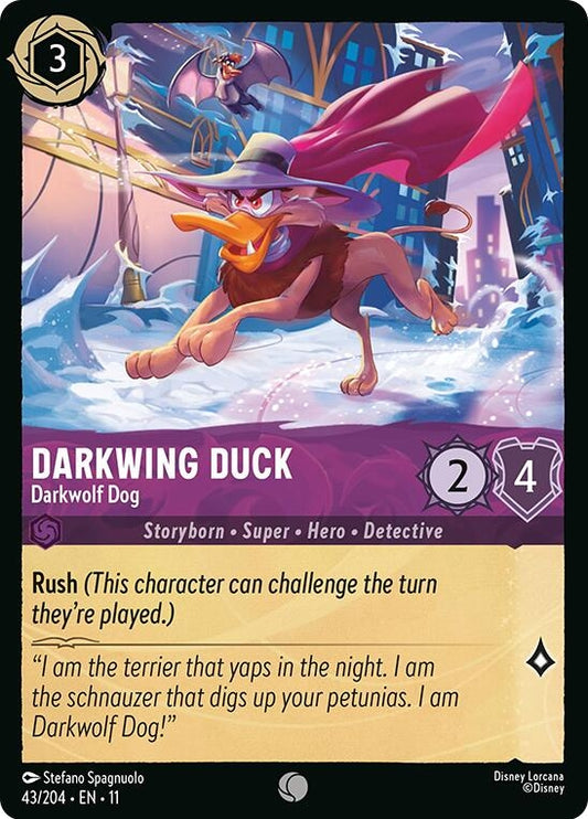 Image for Darkwing Duck - Darkwolf Dog (43/204) [Winterspell] (Cold Foil) - Disney Lorcana