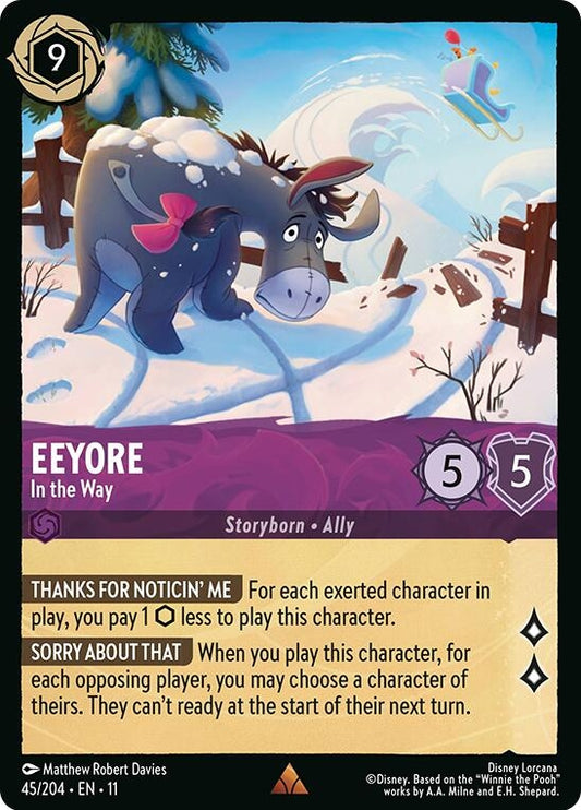Image for Eeyore - In the Way (45/204) [Winterspell] (Cold Foil) - Disney Lorcana