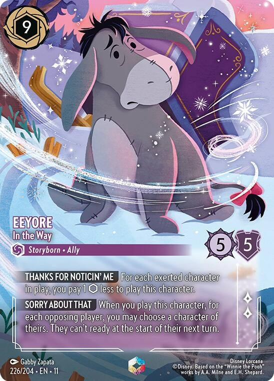 Image for Eeyore - In the Way (Enchanted) (226/204) [Winterspell] (Holofoil) - Disney Lorcana