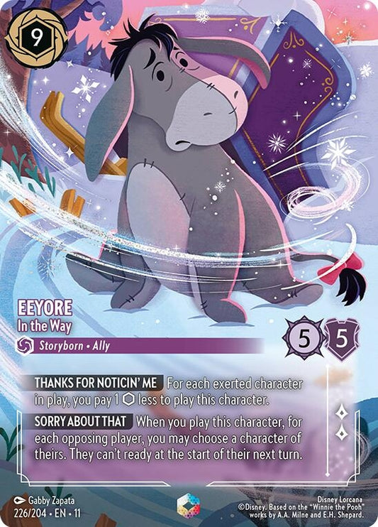 Image for Eeyore - In the Way (Enchanted) (226/204) [Winterspell] (Holofoil) - Disney Lorcana