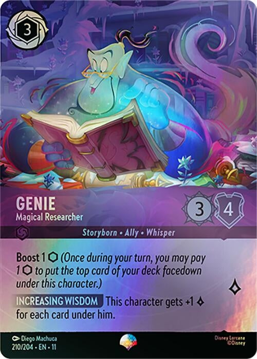 Image for Genie - Magical Researcher (Epic) (210/204) [Winterspell] (Holofoil) - Disney Lorcana