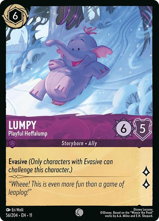 Image for Lumpy - Playful Heffalump (56/204) [Winterspell] (Cold Foil) - Disney Lorcana