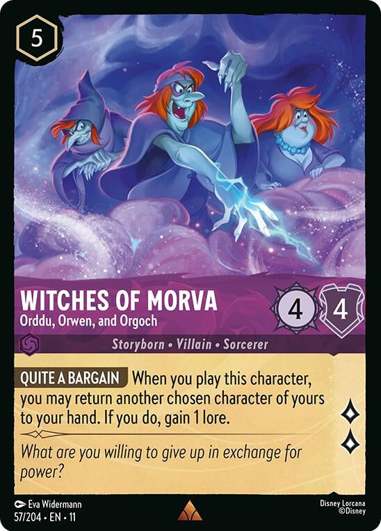 Image for Witches of Morva - Orddu, Orwen, and Orgoch (57/204) [Winterspell] - Disney Lorcana