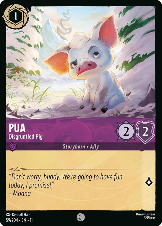 Image for Pua - Disgruntled Pig (59/204) [Winterspell] (Cold Foil) - Disney Lorcana