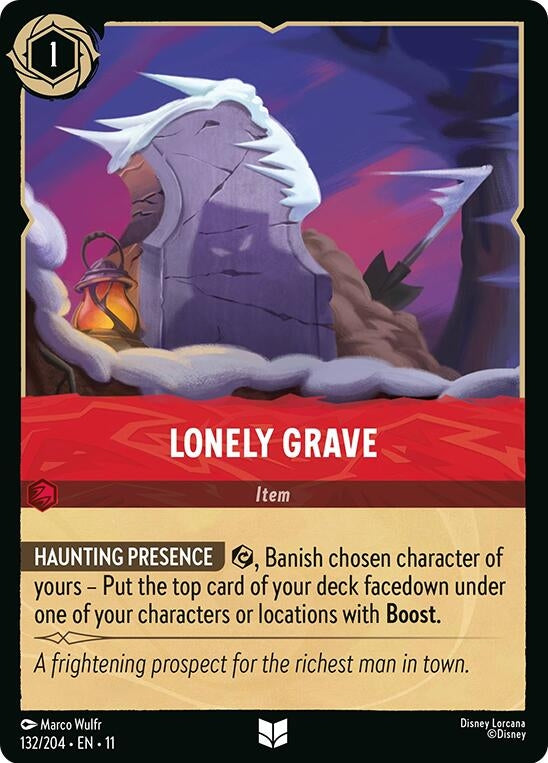 Image for Lonely Grave (132/204) [Winterspell] (Cold Foil) - Disney Lorcana