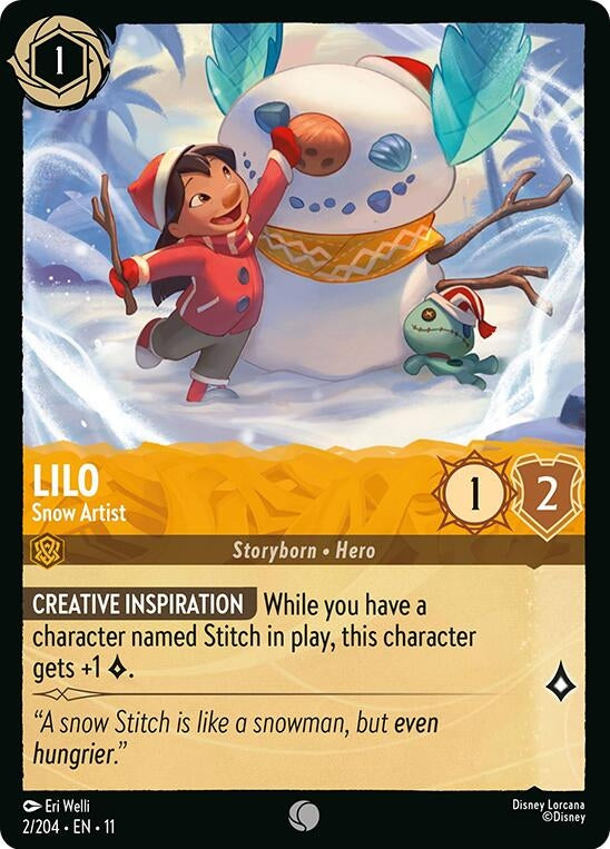 Image for Lilo - Snow Artist (2/204) [Winterspell] - Disney Lorcana
