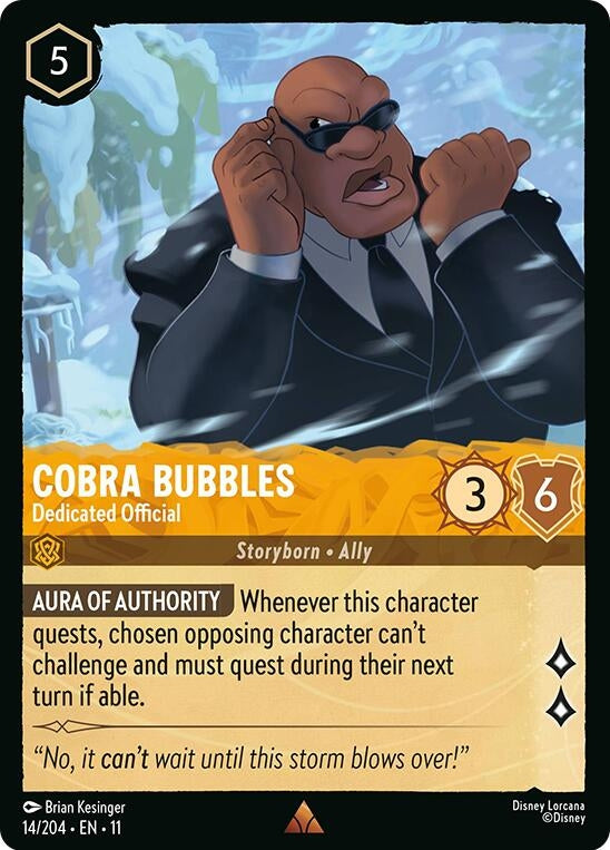 Image for Cobra Bubbles - Dedicated Official (14/204) [Winterspell] (Cold Foil) - Disney Lorcana
