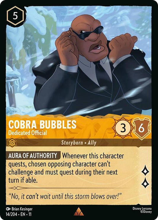 Image for Cobra Bubbles - Dedicated Official (14/204) [Winterspell] (Cold Foil) - Disney Lorcana