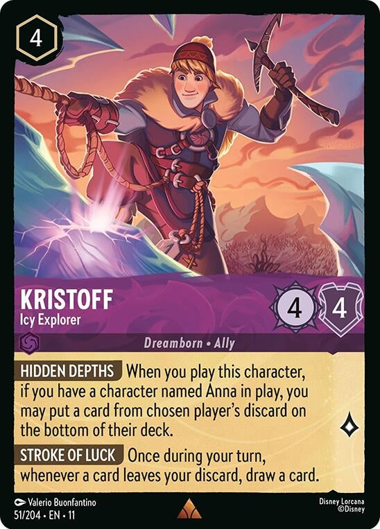 Image for Kristoff - Icy Explorer (51/204) [Winterspell] (Cold Foil) - Disney Lorcana