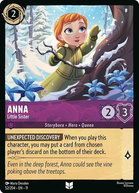 Image for Anna - Little Sister (52/204) [Winterspell] - Disney Lorcana