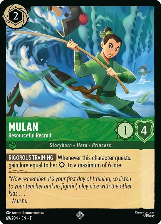 Image for Mulan - Resourceful Recruit (69/204) [Winterspell] (Cold Foil) - Disney Lorcana