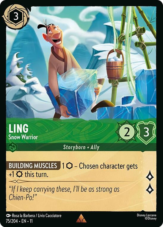 Image for Ling - Snow Warrior (75/204) [Winterspell] (Cold Foil) - Disney Lorcana