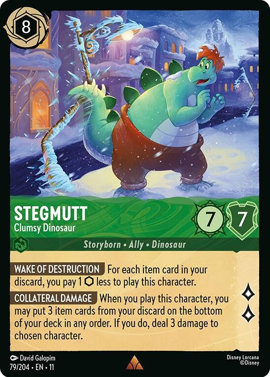 Image for Stegmutt - Clumsy Dinosaur (79/204) [Winterspell] (Cold Foil) - Disney Lorcana