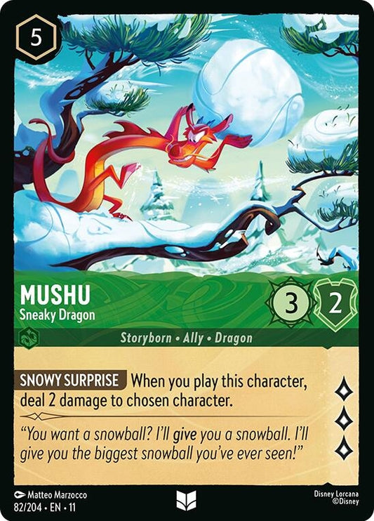 Image for Mushu - Sneaky Dragon (82/204) [Winterspell] - Disney Lorcana