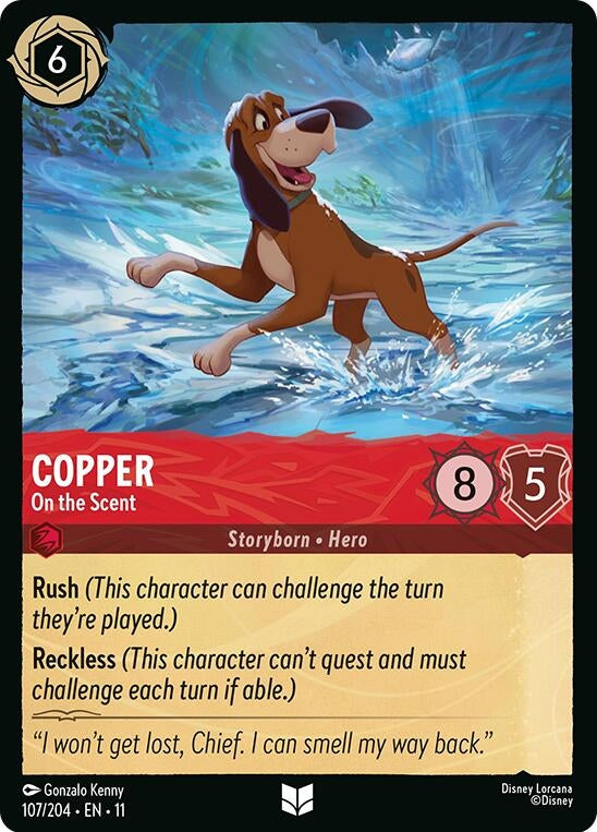 Image for Copper - On the Scent (107/204) [Winterspell] (Cold Foil) - Disney Lorcana