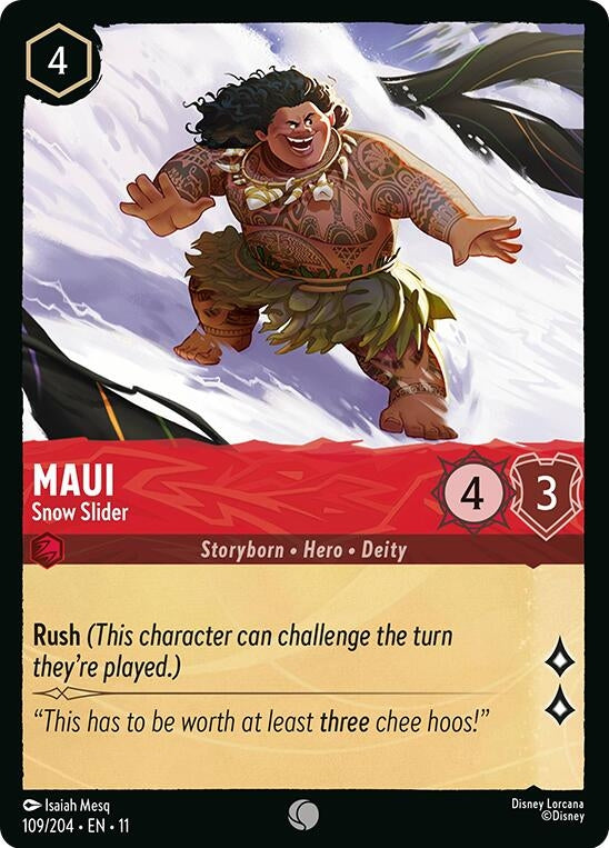 Image for Maui - Snow Slider (109/204) [Winterspell] (Cold Foil) - Disney Lorcana